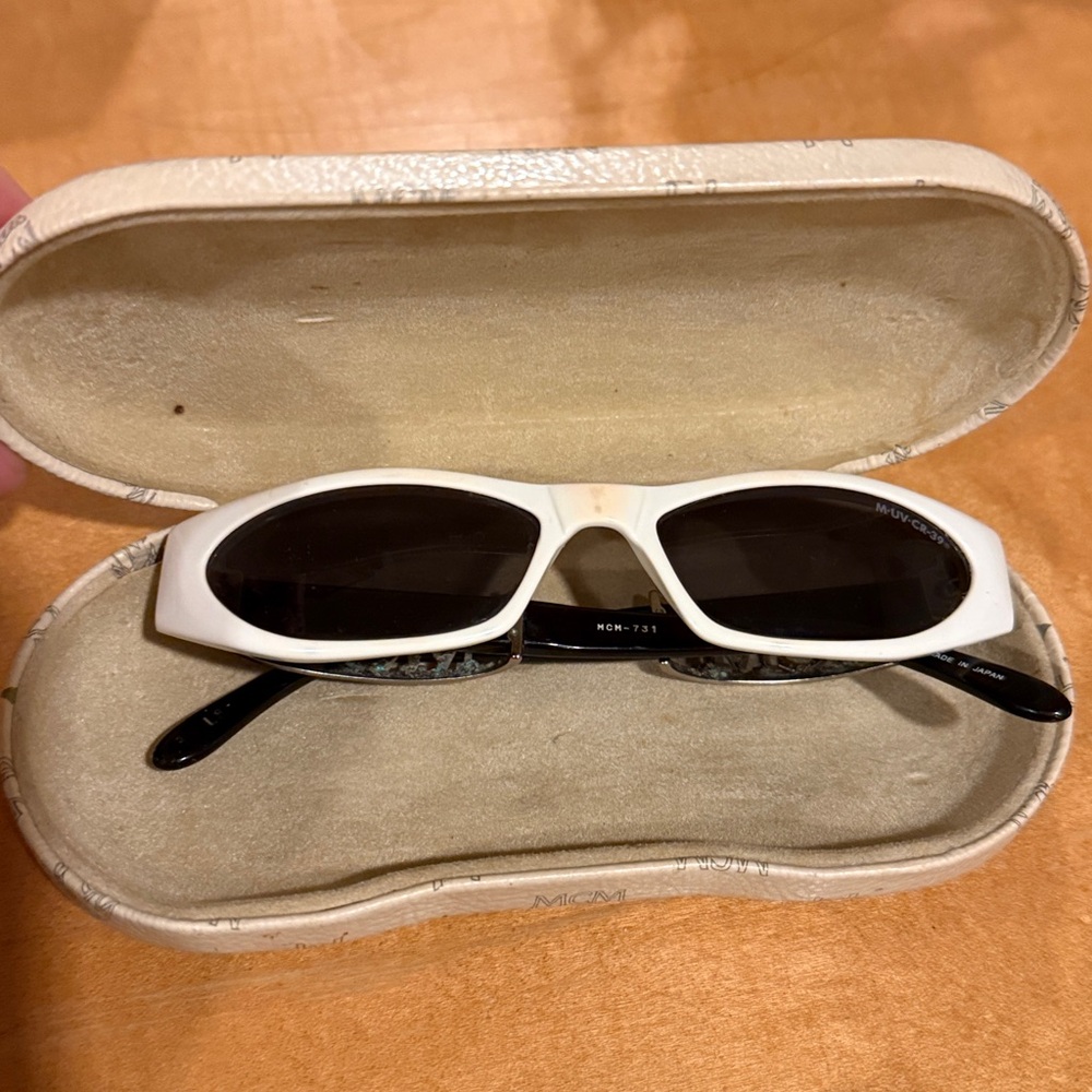 MCM Ivory Sunglasses with Black Accents - Picture 11 of 14